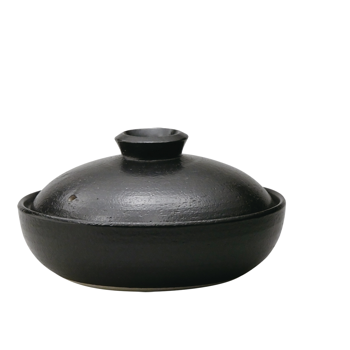 日常茶飯器 黒 7.5号平鍋(持ち手なし)